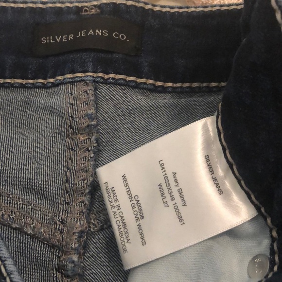 Silver Avery sz28 Skinny Ankle Jeans - Picture 2 of 4